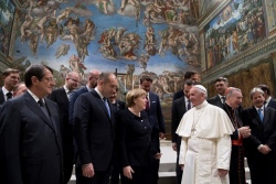 Перед подписанием Римской декларации лидеры ЕС встретились с Папой