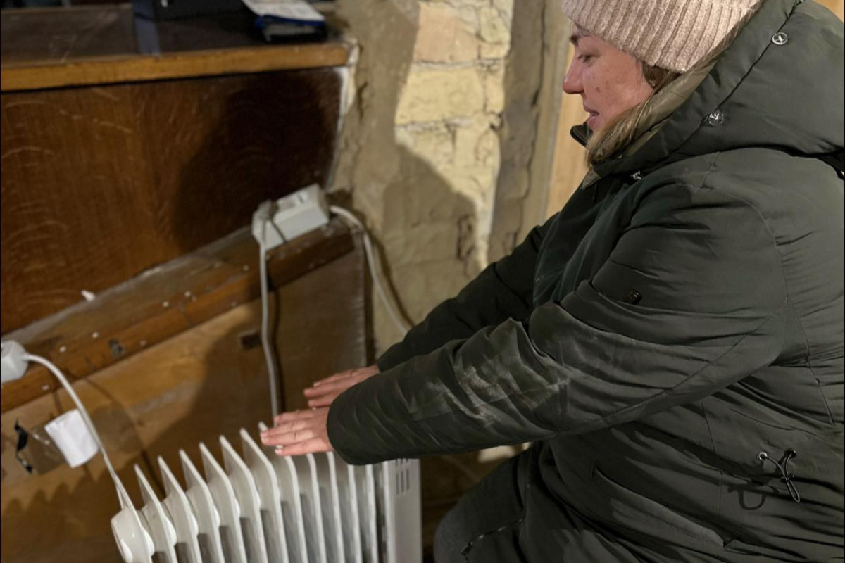 В киевском костёле показали, как согревают людей в морозы