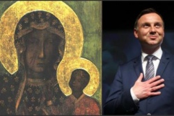 Новый президент Польши после выборов совершил паломничество к иконе Божьей Матери