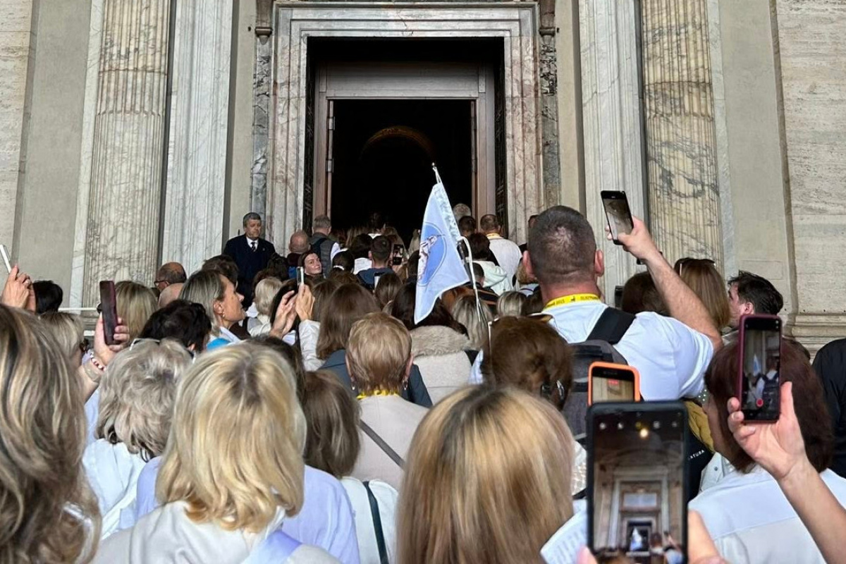 В паломничестве в Рим беларусские католики не использовали символику страны