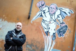 В Ватикане одобрили граффити с Папой Франциском