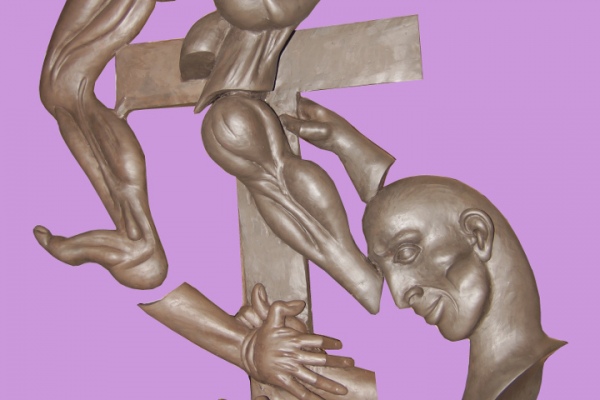 Из 30 кг пластилина гомельский скульптор создал авангардную христианскую скульптуру [видео]